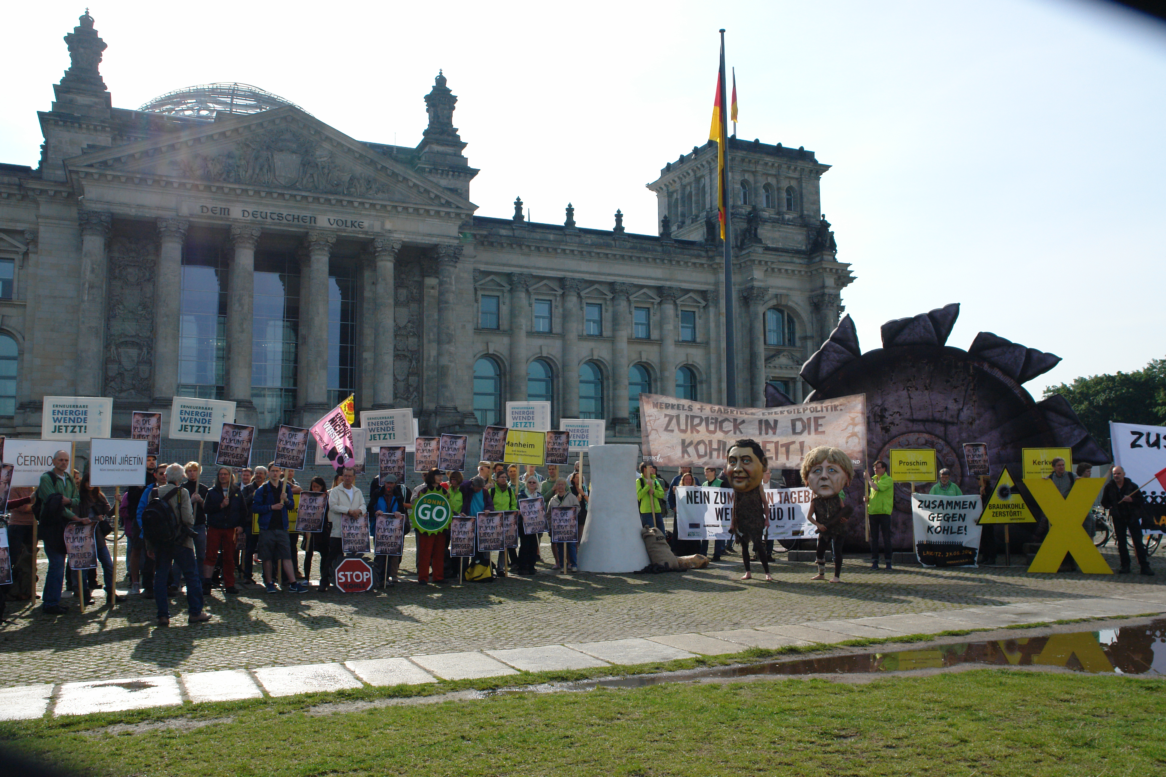 Protest gegen EEG-Reform vor Bundestag