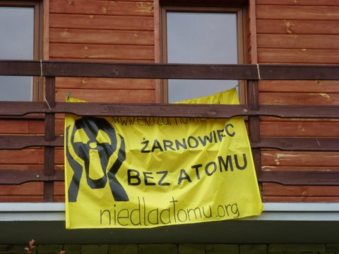 Protest gegen den AKW-Bau in Żarnowiec Protest gegen den AKW-Bau in Żarnowiec