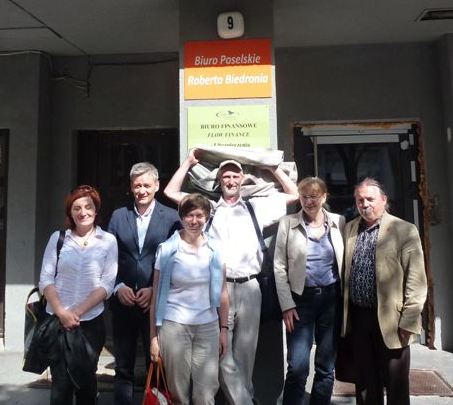 Vor dem Büro von Robert Biedron (Palikot-Bewegung) in Gdynia Vor dem Büro von Robert Biedron (Palikot-Bewegung) in Gdynia